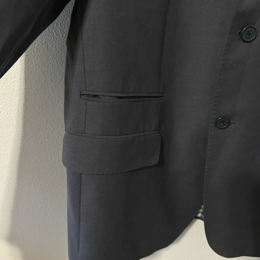 Howe Classic Gray Sports Blazer Contrast Gingham Lining NWOT-44